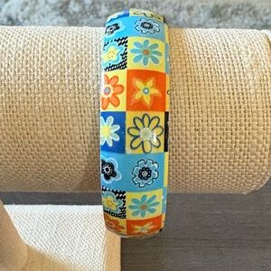 Flower Resin Bangle Bracelet